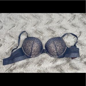 Victoria Secret Blue and Nude Lace Bombshell Bra Size 34D